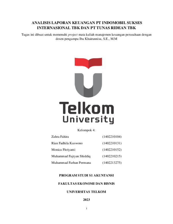 (PDF) ANALISIS LAPORAN KEUANGAN PT INDOMOBIL SUKSES INTERNASIONAL TBK