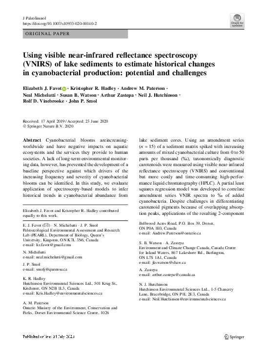(PDF) Using visible near-infrared reflectance spectroscopy (VNIRS) of ...
