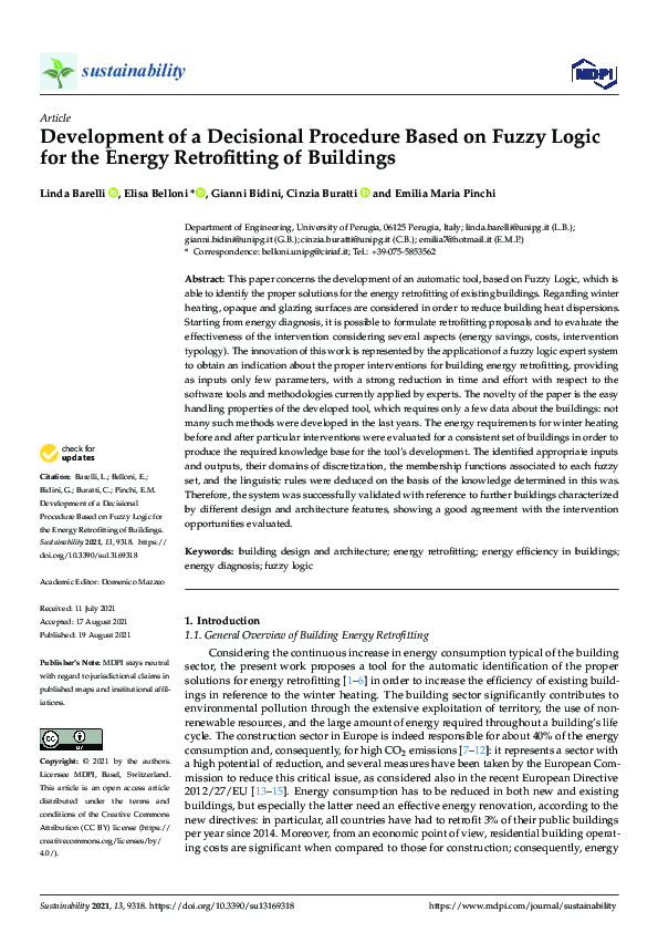 (PDF) Development of a Decisional Procedure Based on Fuzzy Logic for ...