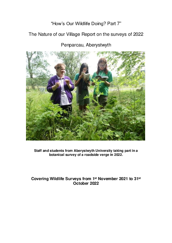 (PDF) “How’s Our Wildlife Doing? Part 7 ” The Nature of our Village ...