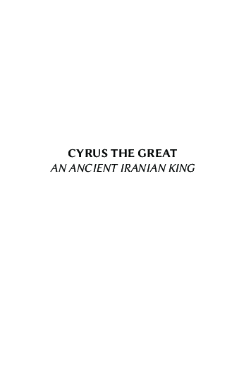(PDF) Cyrus the Great: An Ancient Iranian king
