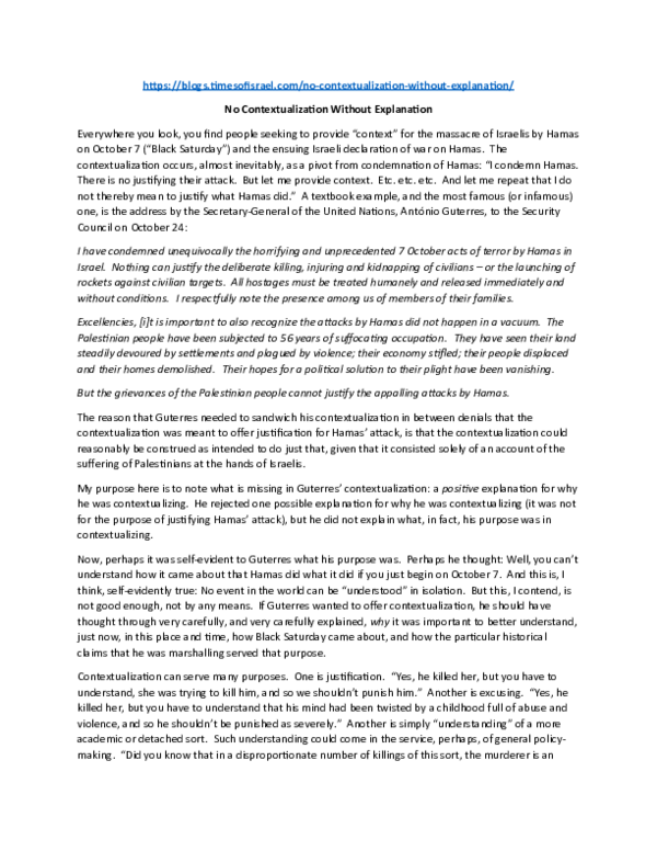 Doc No Contextualization Without Explanation