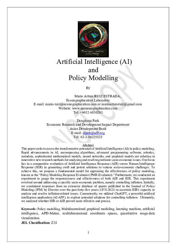 (PDF) Artificial Intelligence (AI) and Policy Modelling (PM)