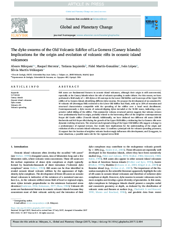 (PDF) The dyke swarms of the Old Volcanic Edifice of La Gomera (Canary ...