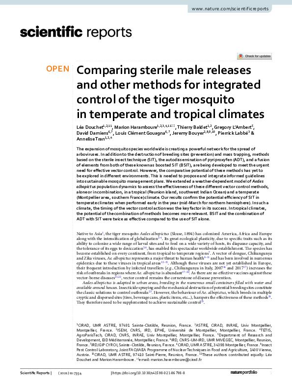 (PDF) Comparing sterile male releases and other methods for integrated ...