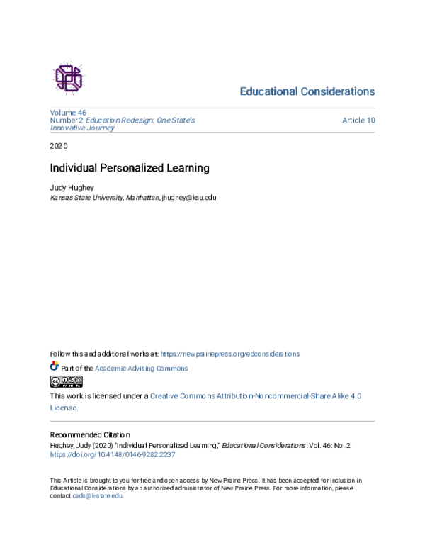 (PDF) Individual Personalized Learning Individual Personalized Learning