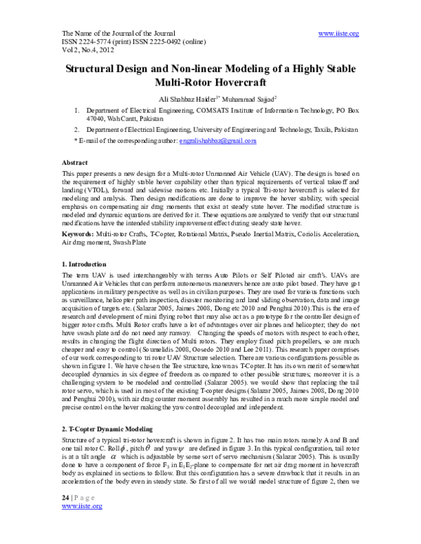 (PDF) Structural Design and Non-linear Modeling of a Highly Stable ...