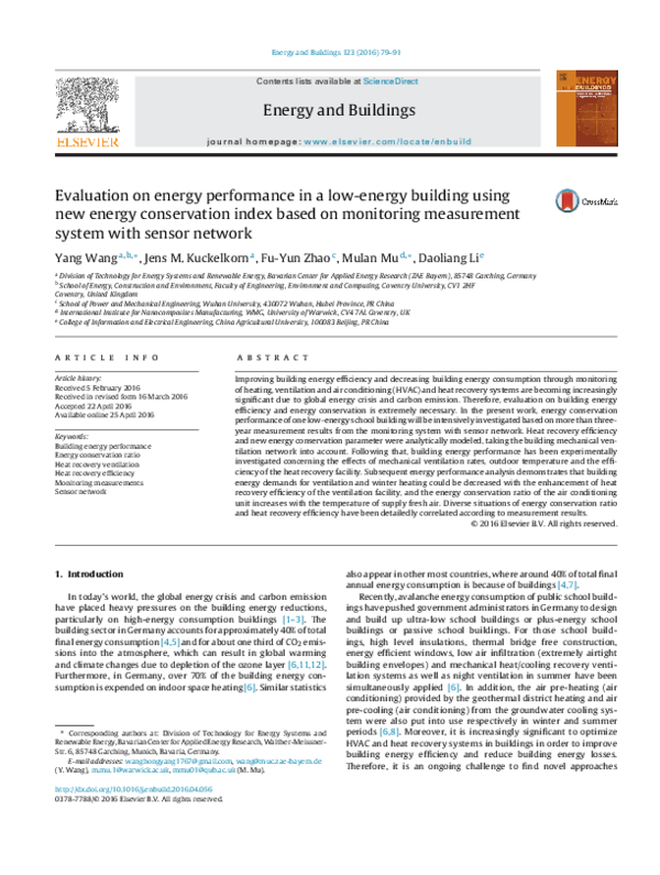 (PDF) Evaluation on energy performance in a low-energy building using ...