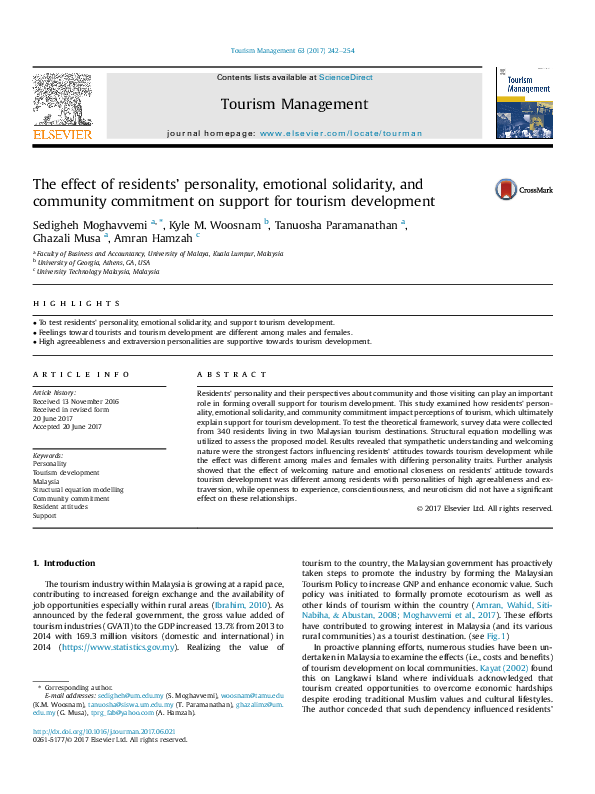 (PDF) The Effect of Residents’ Personality, Emotional Solidarity, and ...