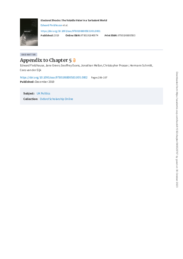 (PDF) Appendix to Chapter 5