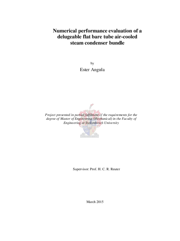 (PDF) Numerical performance evaluation of a delugeable flat bare tube ...