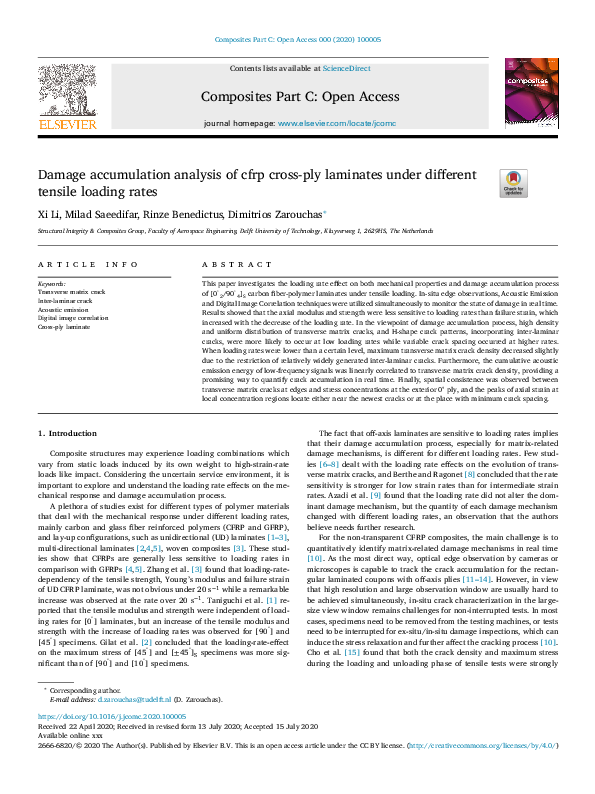 (PDF) Damage accumulation analysis of cfrp cross-ply laminates under ...