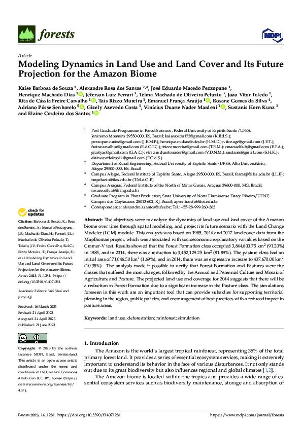 (PDF) Modeling Dynamics in Land Use and Land Cover and Its Future ...