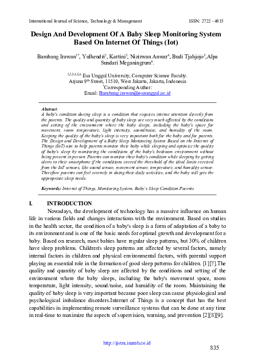 (PDF) Design And Development Of A Baby Sleep Monitoring System Based On ...