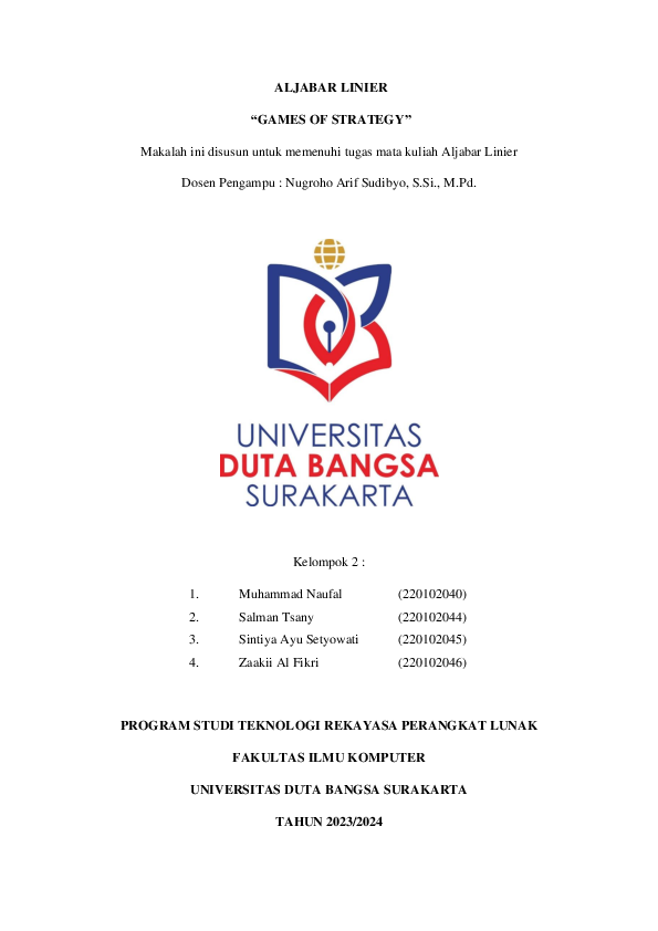 Pdf Makalah Ini Disusun Untuk Memenuhi Tugas Mata Kuliah Aljabar Linier