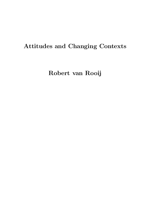 (PDF) Attitudes and Changing Contexts