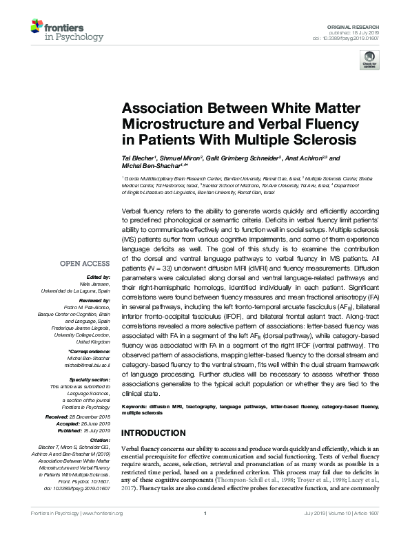 (PDF) Association between White Matter Microstructure and Autistic ...