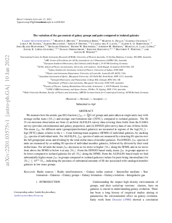 (PDF) The Variation of the Gas Content of Galaxy Groups and Pairs ...