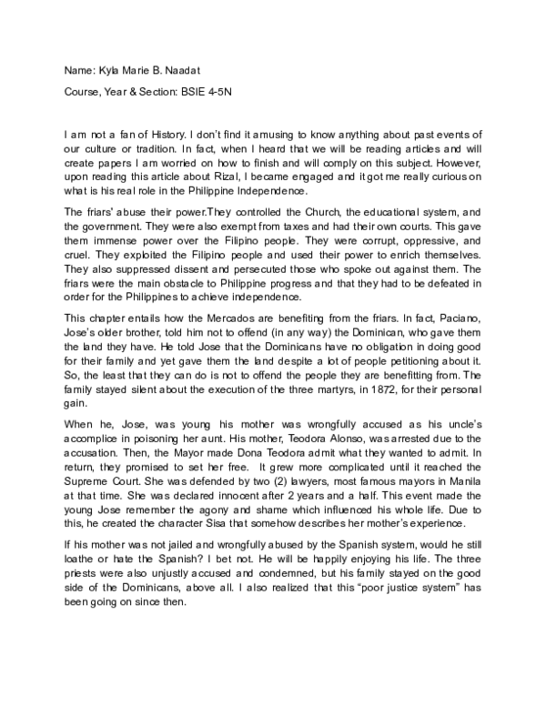 (PDF) Critical Paper of The First Filipino