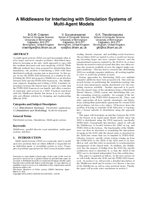 (PDF) A Middleware for Interfacing with Simulation Systems of Multi ...