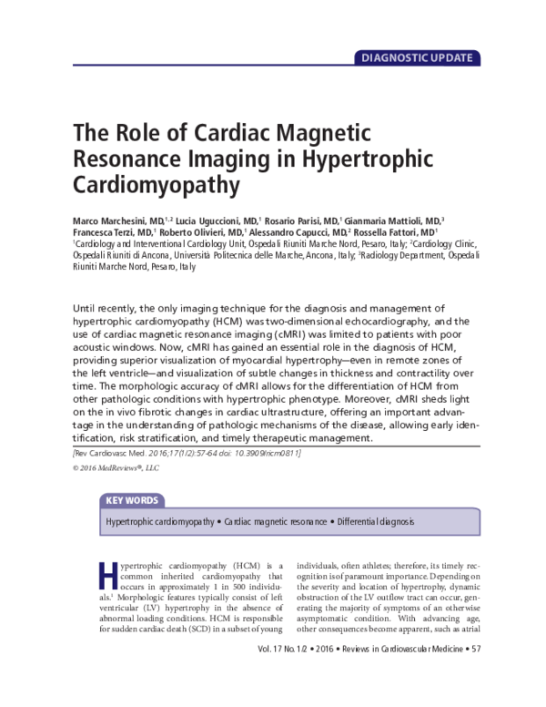 (PDF) The Role of Cardiac Magnetic Resonance Imaging in Hypertrophic ...