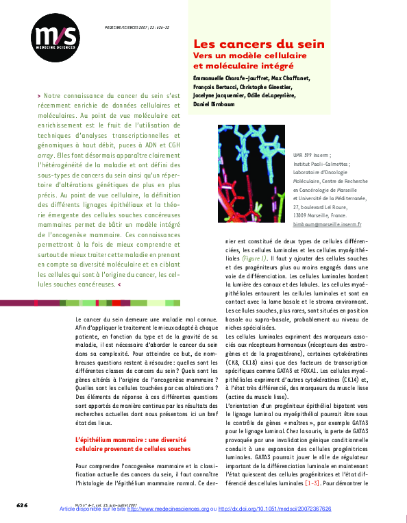 (PDF) Les cancers du sein — free download