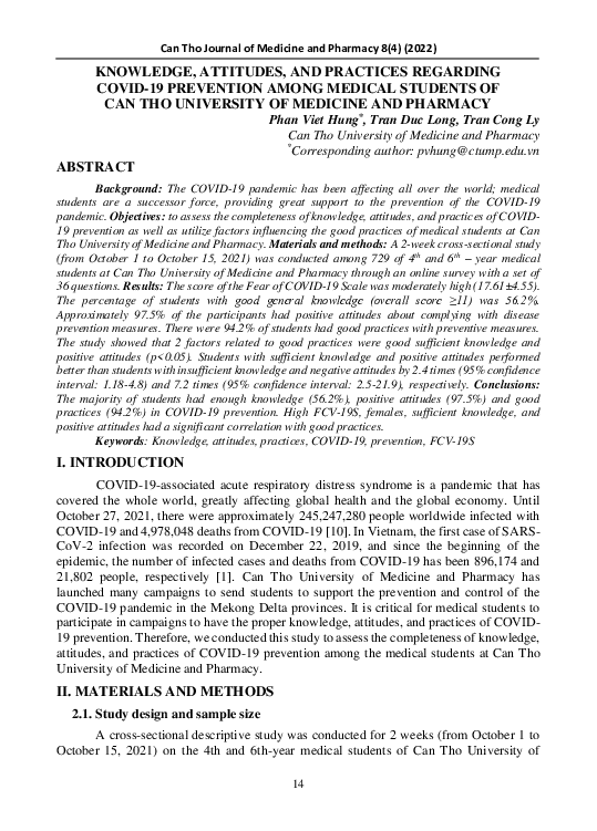 (PDF) Knowledge, Attitudes, and Practices Regarding COVID-19 Prevention ...