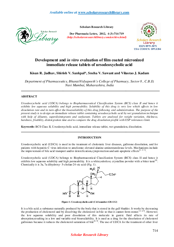 (PDF) Development and in vitro evaluation of film coated micronized ...