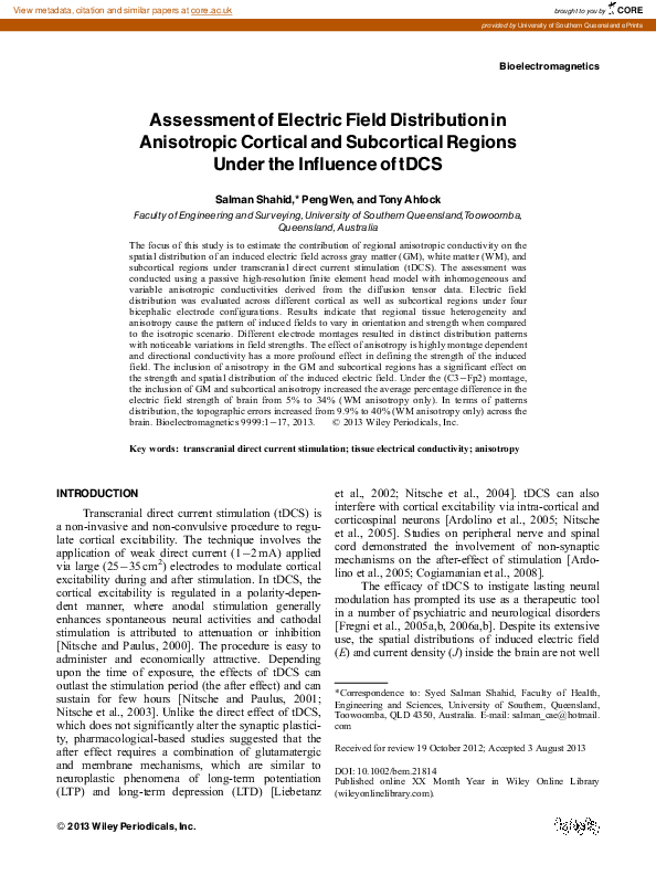 (PDF) Assessment of electric field distribution in anisotropic cortical ...