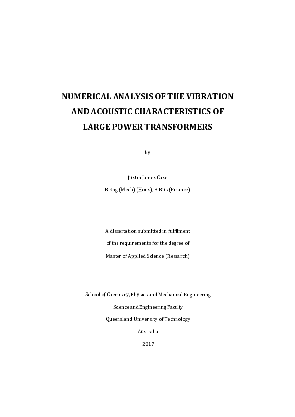 (PDF) Numerical analysis of the vibration and acoustic characteristics ...