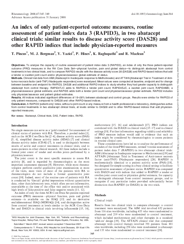 (PDF) An index of only patient-reported outcome measures, routine ...