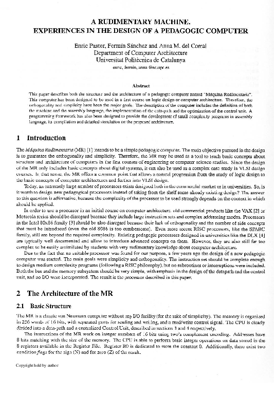 (PDF) A rudimentary machine