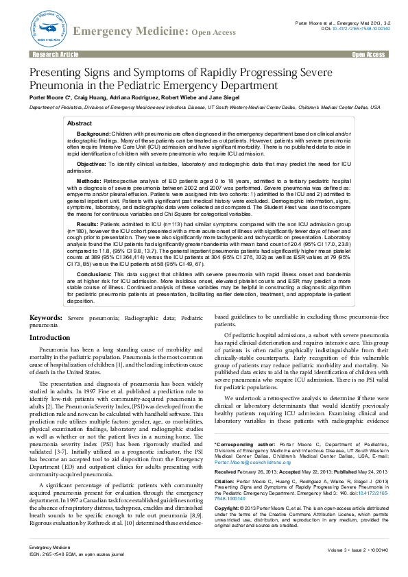(PDF) Presenting Signs and Symptoms of Rapidly Progressing Severe ...