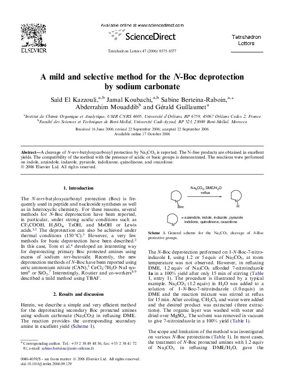 (PDF) A Mild and Selective Method for the Conversion of Nitroalkanes to ...