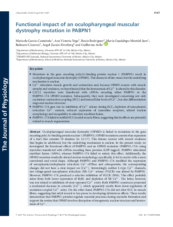 (PDF) Functional impact of an oculopharyngeal muscular dystrophy ...