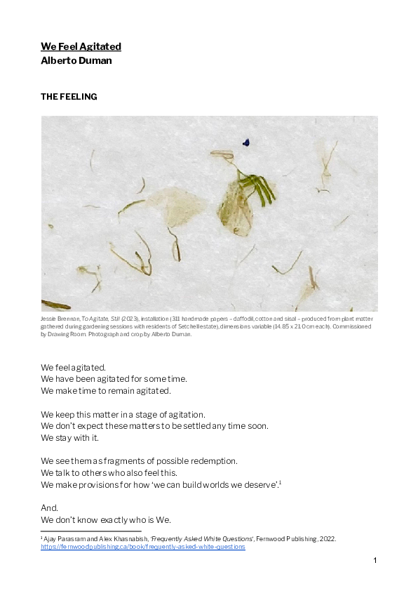 (PDF) We Feel Agitated