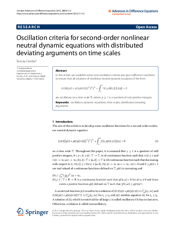 (PDF) Oscillation Criteria for Second Order Nonlinear Differential ...