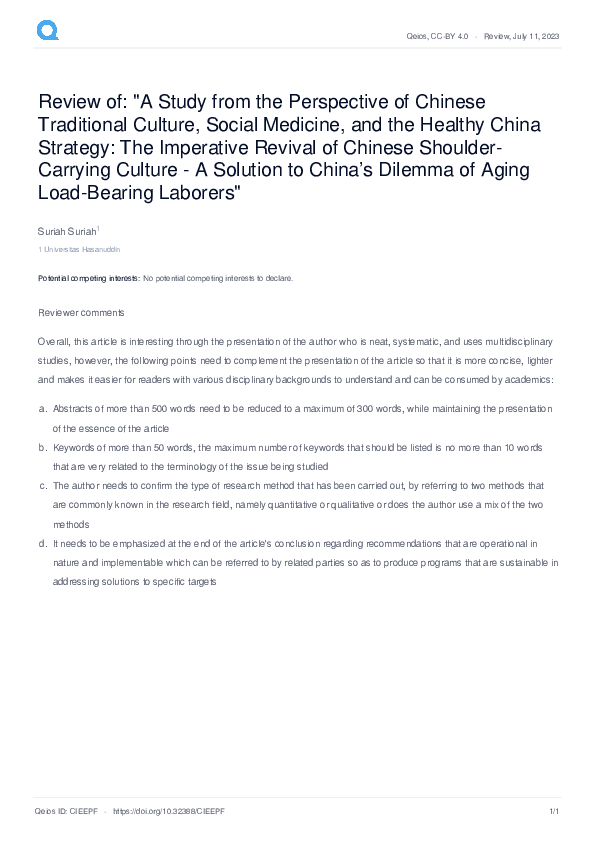 (PDF) Review of: "A Study from the Perspective of Chinese Traditional ...