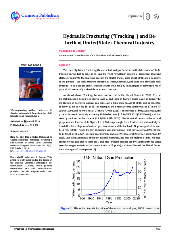 (PDF) Hydraulic Fracturing (“Fracking”) and Rebirth of United States ...