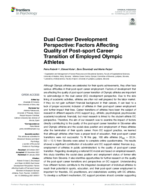(PDF) Dual Career Development Perspective: Factors Affecting Quality of ...