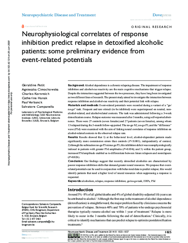 (PDF) Neurophysiological correlates of response inhibition predict ...