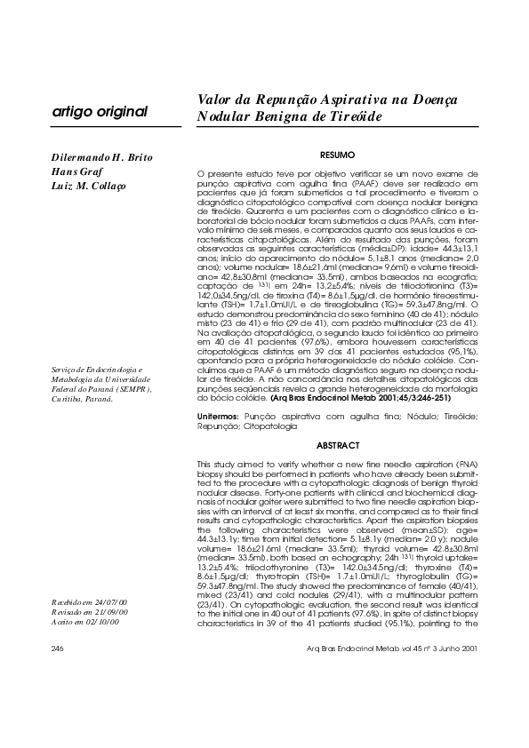 (PDF) artigo original Valor da Repun o Aspirativa na Doen a Nodular ...