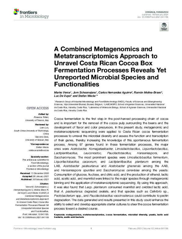 (PDF) A Combined Metagenomics and Metatranscriptomics Approach to ...