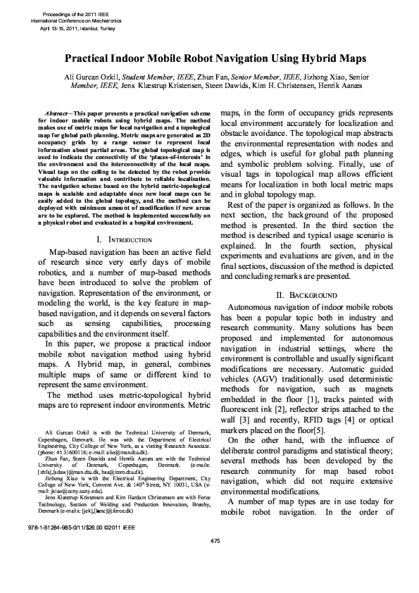 (PDF) Practical indoor mobile robot navigation using hybrid maps ...