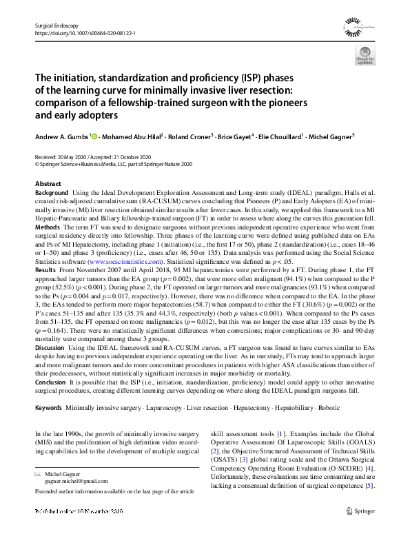 (PDF) The initiation, standardization and proficiency (ISP) phases of ...