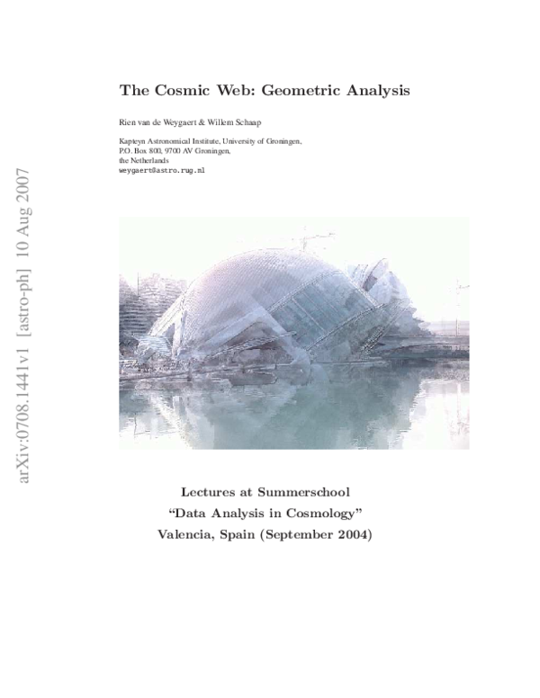 (PDF) Data Analysis in Cosmology