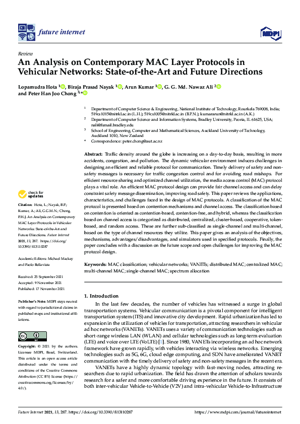 (PDF) An Analysis on Contemporary MAC Layer Protocols in Vehicular ...