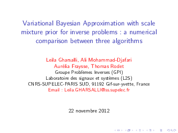 (PDF) Variational Bayesian approximation with scale mixture prior for ...