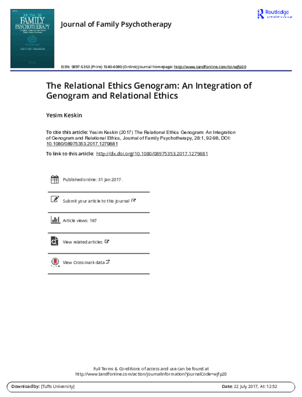 (PDF) The Relational Ethics Genogram: An Integration of Genogram and ...