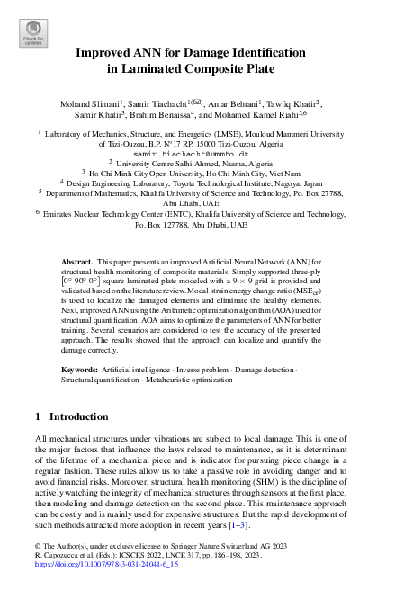 (PDF) Improved ANN for Damage Identification in Laminated Composite Plate